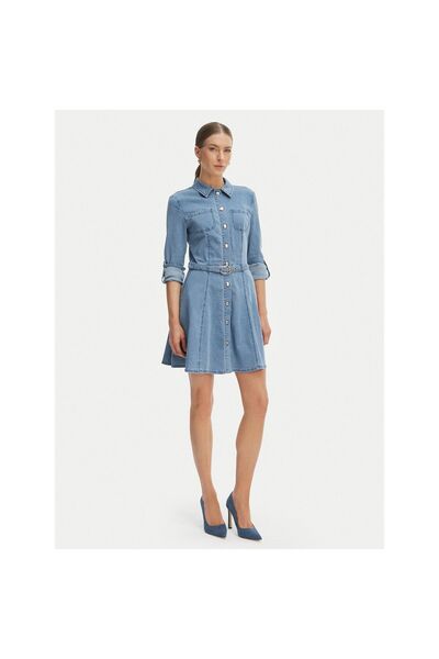 Morgan Rochie din denim pentru femei 261-RODEX Albastru