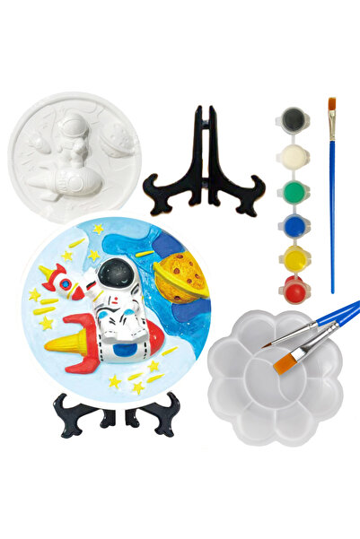 OEM Set creativ ProNice, pictura pe panza ceramica 3D, astronaut, 6 culori, 3...