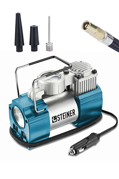 STEİNER 12v Çakmaklık Girişli 150 psi Mini Hava Kompresörü Mavi