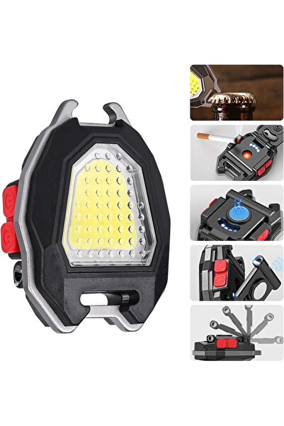 teknohediye Powermaster - 800 Lümen Şarjlı COB Led El Feneri Kamp Lambası Mık...