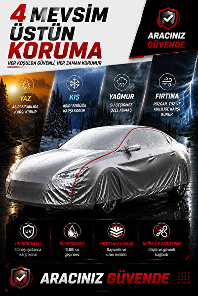Budge Renault Megane Sedan 2016 Ve Sonrası - 4 MEVSİM Klipsli Araba brandası ...