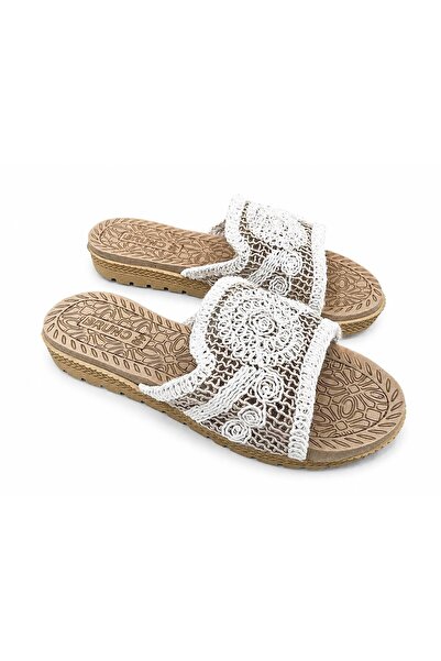 PAPUCUMUN DÜNYASI Women's Lace Knitting Detail Stylish Comfortable Lightweigh...
