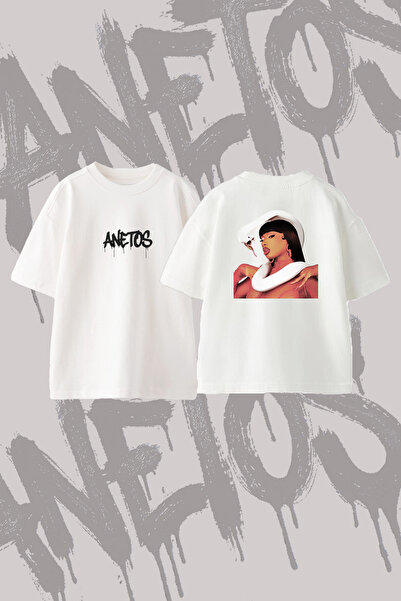 Anetos Μπλουζάκι Megan Thee Stallion με σχέδιο φιδιού, με στάμπα στην πλάτη, ...