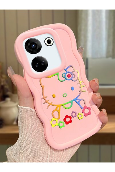 Hontinga Tecno Camon 20 Pro 4g Compatible Case Camera Protector Pink Silicone...