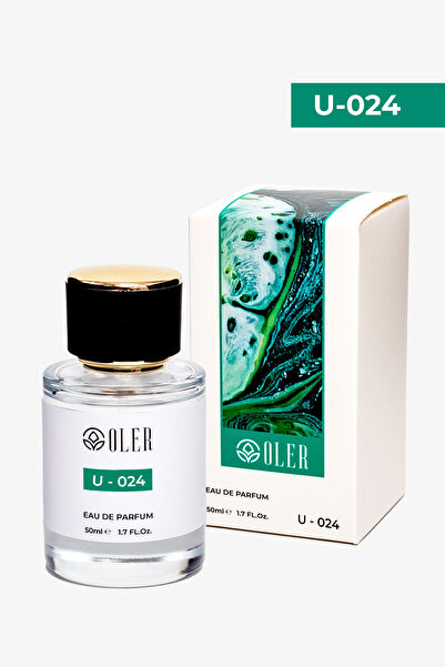 Oler U-024 Unisex Parfüm EDP 50 ml | Çiçeksi & Amberli | Gül Suyu, Armut, Fın...