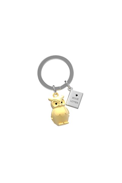 Metalmorphose Breloc auriu Bufnita, ambalat în cutie, accesoriu pentru carte
