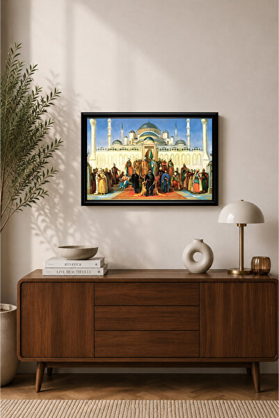 BlackSea SULTAN ABDÜLAZİZ VE 32 PADİŞAH,OSMANLI TABLOSU,LAKE BOYA MDF ÇERÇEVELİ