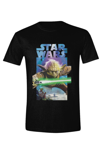Pcmerch Tricou barbati Star Wars cu Yoda, 100% bumbac, multicolor, M INTL