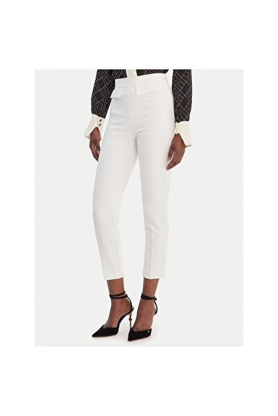 Elisabetta Franchi Pantaloni de damă din material textil PA17061E2 Alb