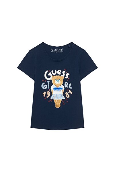Guess Tricou de fată K6RI03K6YW4 Bleumarin