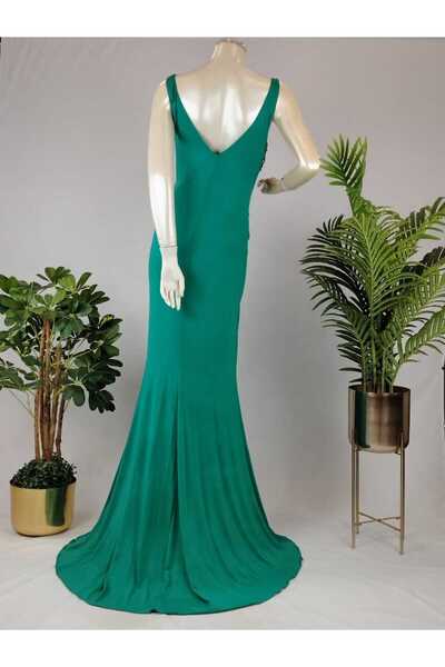 ASIAN Amura Dress Luxurious Stretch Fabric Pleated Evening Dress