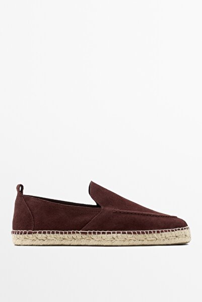 Massimo Dutti Dikişli deri espadril