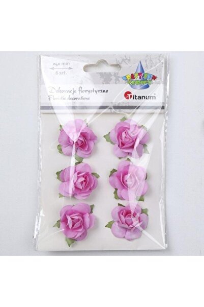 Titanum Trandafiri din hartie pe sarma Titanum, flori decorative, diametru 40...