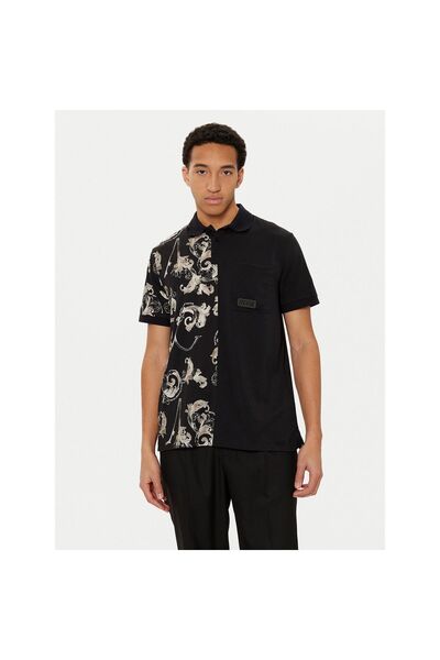 VERSACE JEANS COUTURE Polo bărbați 78GAG625 JS458 Negru