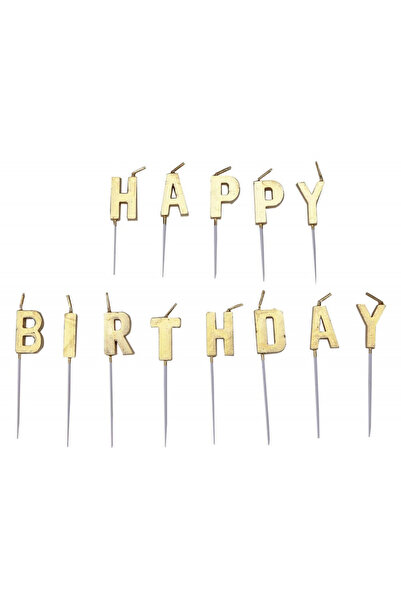 AMSCAN Set lumanari litere aurii Happy Birthday