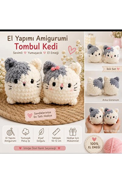 perasse 2li kedi peluş oyuncak