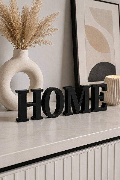 Lunvia Home Home Yazılı Masaüstü Dekoru – Modern Ev ve Ofis Aksesuarı