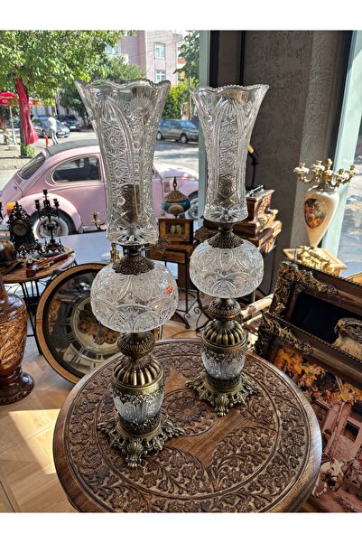 Vintage BOHEM KRİSTAL ABAJUR TAKIM