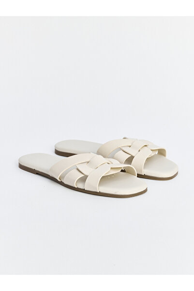 LC Waikiki Peak New Season Women's Slippers with Knitted Band Detail