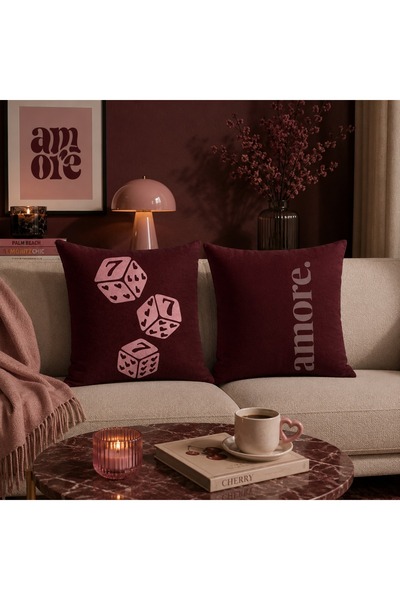 Piloji 777 Dice Patterned Decorative Throw Pillow Cover |   Lucky Dice Pillow...