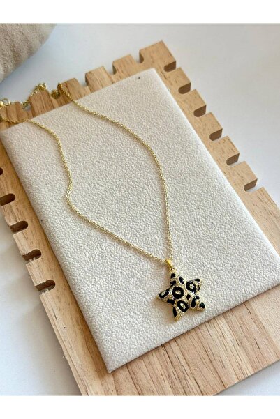 ANKA JEWELLRY Women's Stainless Steel Leopard Pattern Star Necklace Gold Colo...