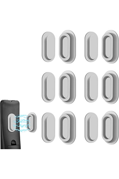 Choice3 grey 6 Pack Magnetic Remote Control Holder Wall Mount Soft Silicone R...