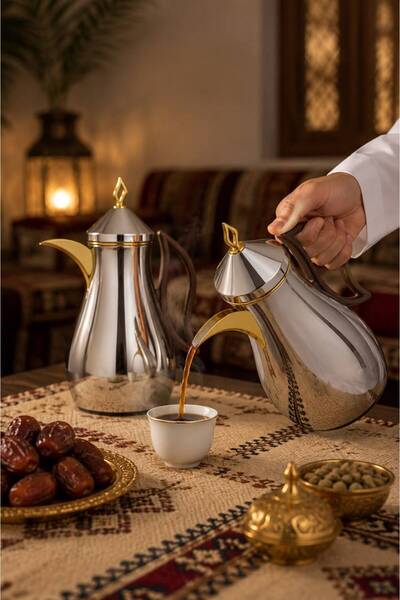 Generic Tramisu Stainless Steel Silver and Gold 2-Piece Set (1 Liter and 0.7 ...
