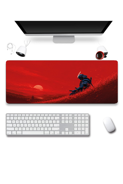 SonicTouch Keyboard Mousepad 32X70Cm Red Ronin Seamless Smooth Liquid-Proof N...