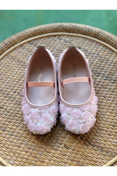 Chica Magica Girl's Rose Embroidered Ballerinas