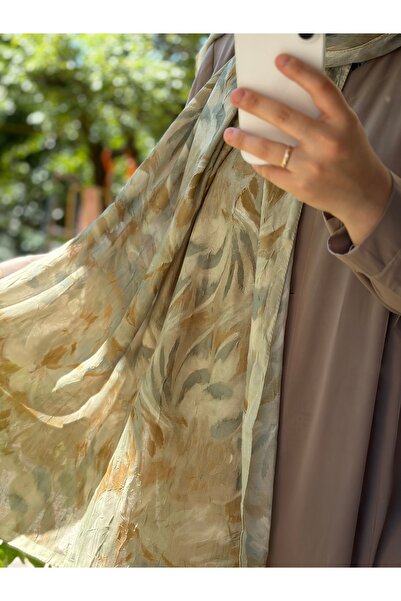 Mehru Scarfs Brush Pattern Kraş - Tile Shawl – Non-Slip Texture – Summer/Wint...