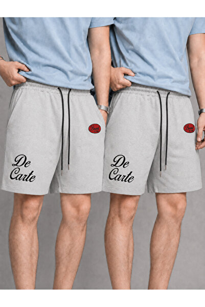 De Carte Dc Brand News 2-Pack Men's Printed Sports Shorts with Side Pockets, ...