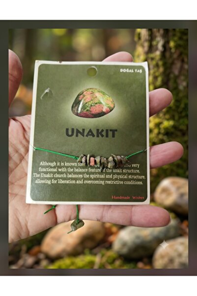 best bioenerji taş terapi Unakite Natural Stone Drawstring Bracelet
