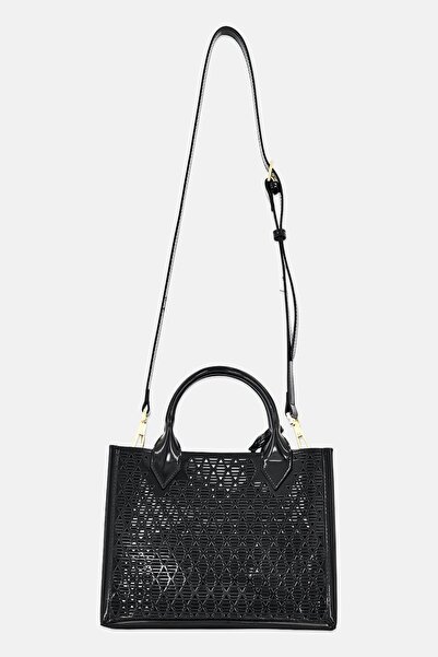 BADURA Women 2 Pcs Brand Logo Handbag, Black