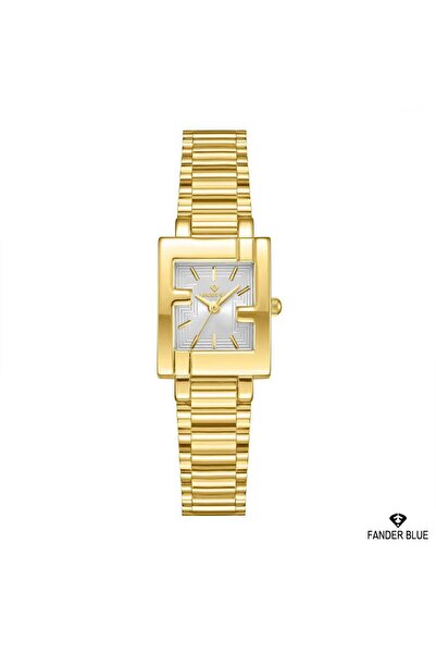 FANDER BLUE Fender Blue Geo Art Women's Watch-Gold and Silver Dial