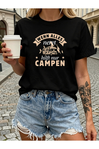 12 HERTZ Women's Phrase T-Shirt "When Everything Annoys You Only Helps" - Sho...