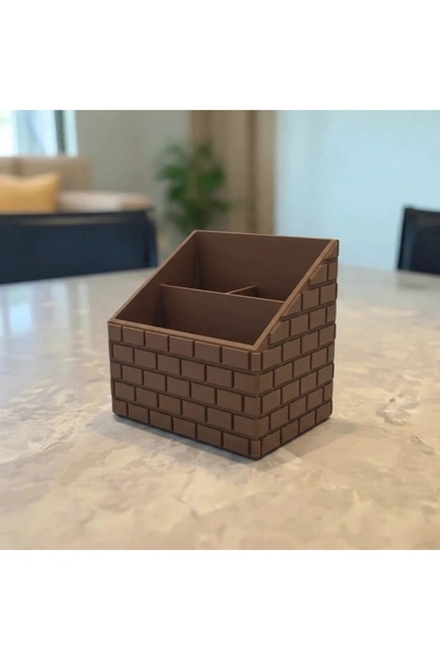 OEM Brick Textured Remote Control Organizer for Desk or Table