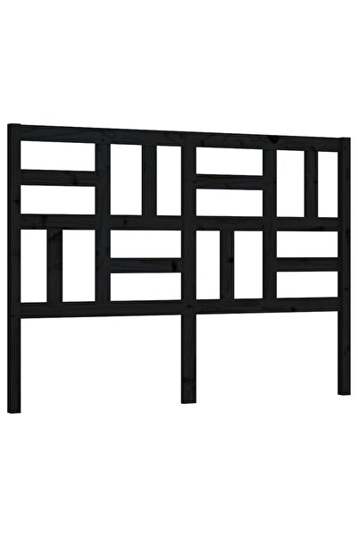 vidaxl Tăblie de pat, negru, 126x4x104 cm, lemn masiv de pin