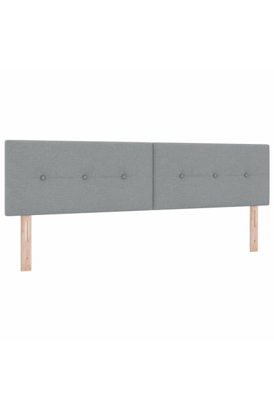 vidaxl Cap de pat cu înălțime ajustabilă Gri deschis 180 cm țesătură