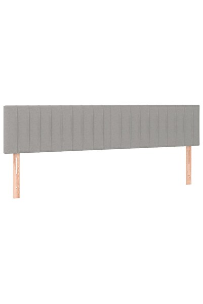 vidaxl Tăblii de pat, gri deschis, 160x5x78/88 cm, textil