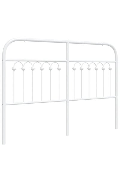 vidaxl Tăblie de pat de schimb metalică, alb, 135 cm