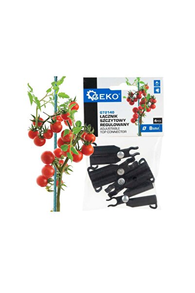 GEKO Set de conectori superioare reglabili pentru țăruși, 8 mm, 4 bucăți, G72140