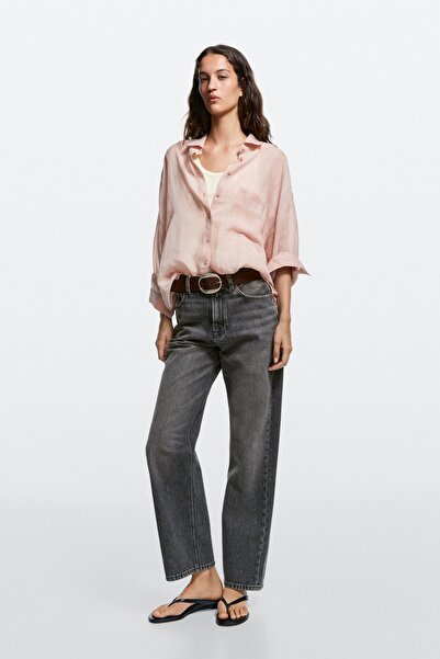 Massimo Dutti Yüksek bel straight fit jean