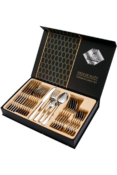 Arabest Stainless Steel Western Tableware 24-Piece Set,Cutting Tool,Fork,Scoo...