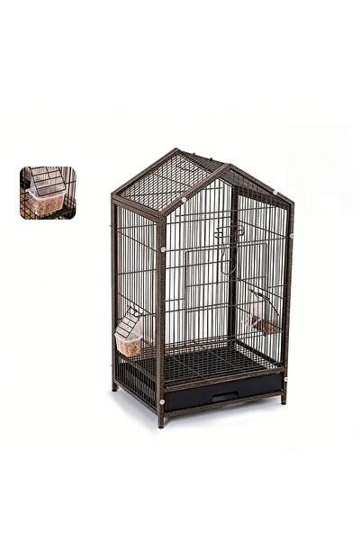 KidLe Bird Cage with Handle for Home or Travel Parrot Cage with Slide Out Tra...