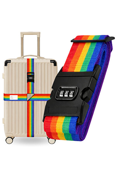 Korbi Curea dublă pentru bagaje Rainbow cu cod