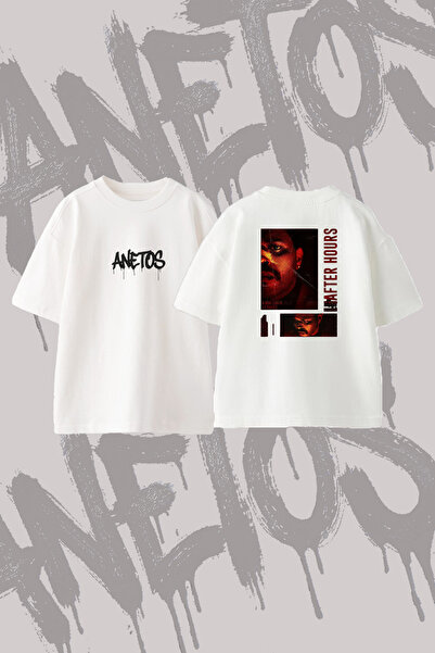 Anetos The Weeknd After Hours_7 Σχεδιασμένο μπλουζάκι με στάμπα στην πλάτη, β...
