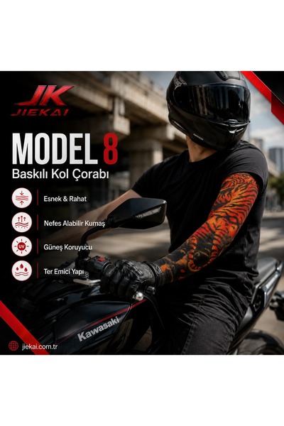 JİEKAİ MOTORCU KOL ÇORABI MODEL - 8 ( ADET FİYATIDIR )