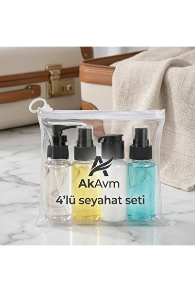 Ak Avm AkAvm 4'lü Pratik Seyahat Boy Kozmetik 50 ml Şişe Seti - 4 Adet 50 ml ...