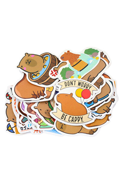 LEAN Set de 50 autocolante Capybara, 7 cm, 26756
