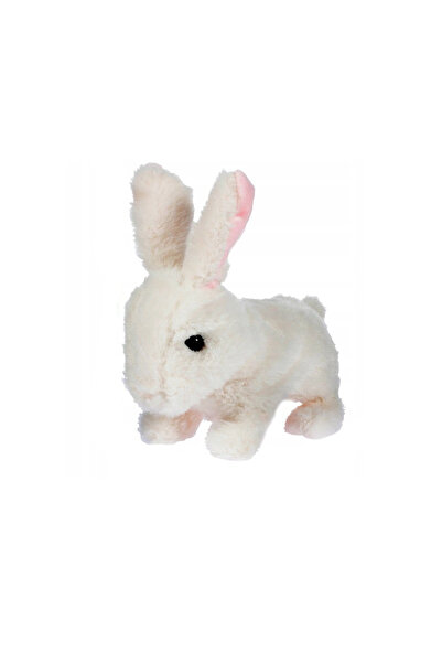 MalPlay Iepuraș alb interactiv cu sunete, 20 cm, 107253